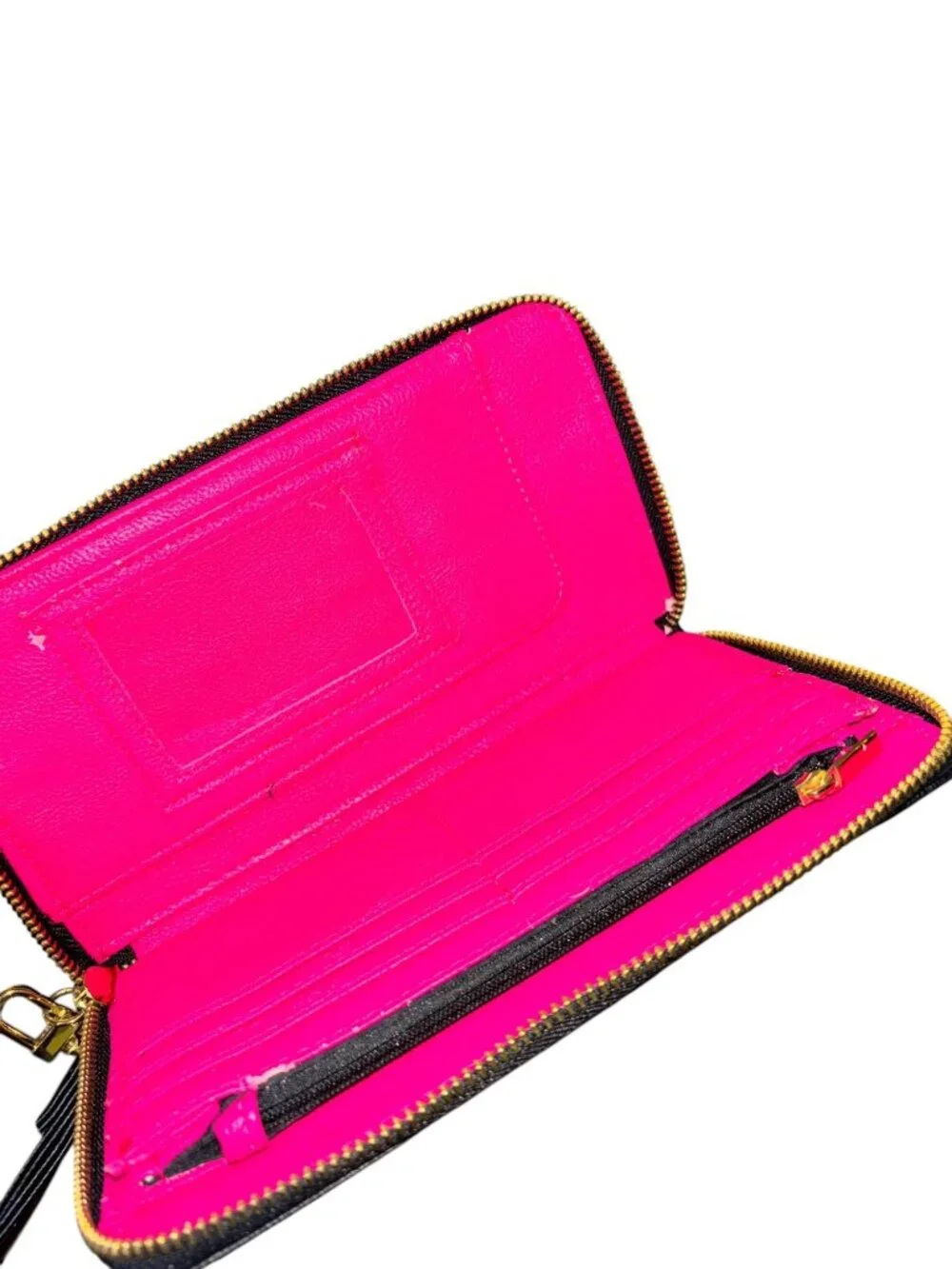 Betsy Johnson Wrist Clutch Wallet Black with Bow
